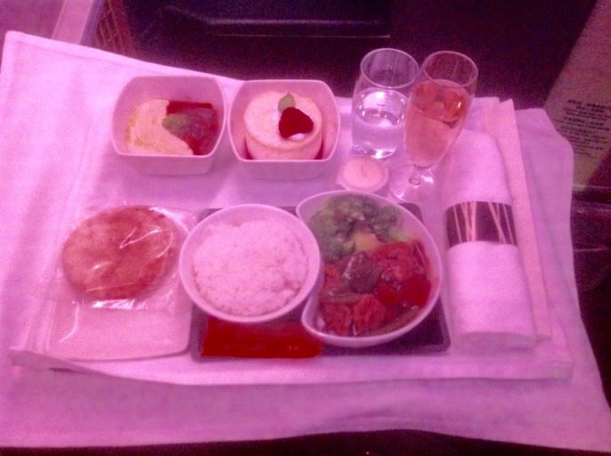 cathay pacific, business class, diner