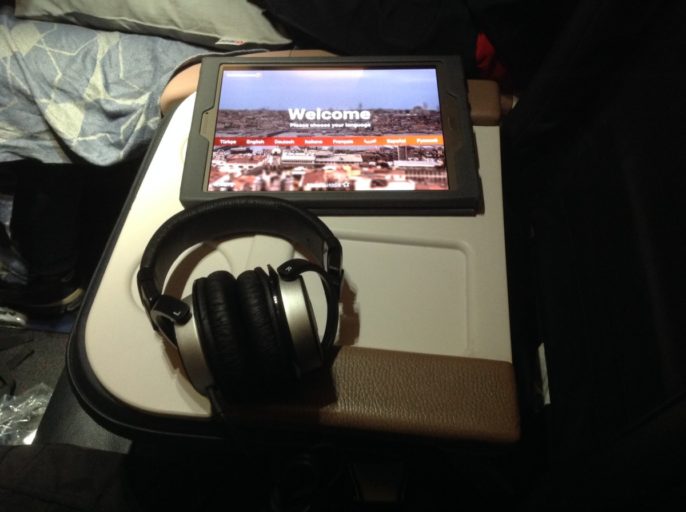 Turkish airlines, iPad, koptelefoon, business class, IFE