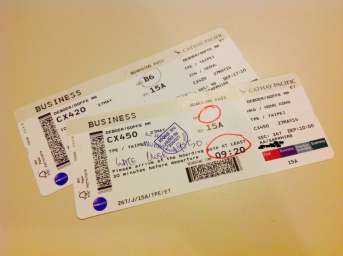 boarding pass, cathay pacific, hong kong