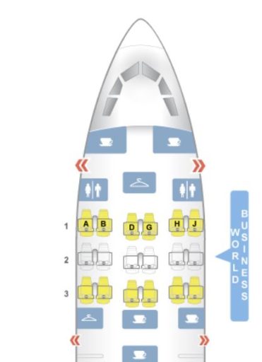 stoelindeling KLM A330