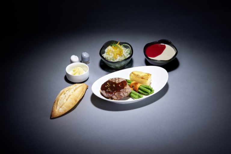 a la carte maaltijd bij Lufthansa