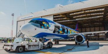 Brussels Airlines op pad met de smurfen