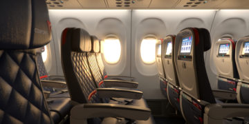 Comfort+ seats on a Boeing 737-900ER (739) (Bron: Delta)