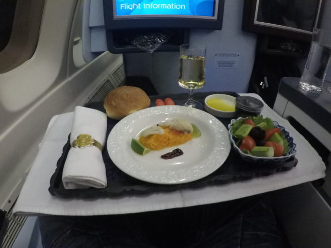 salade, klm, business class 