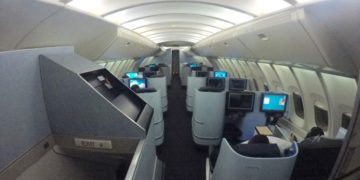 klm, boeing 747, upperdeck, business class