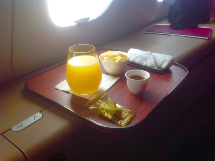 qatar airways, a380, opstijgen, jus d'orange