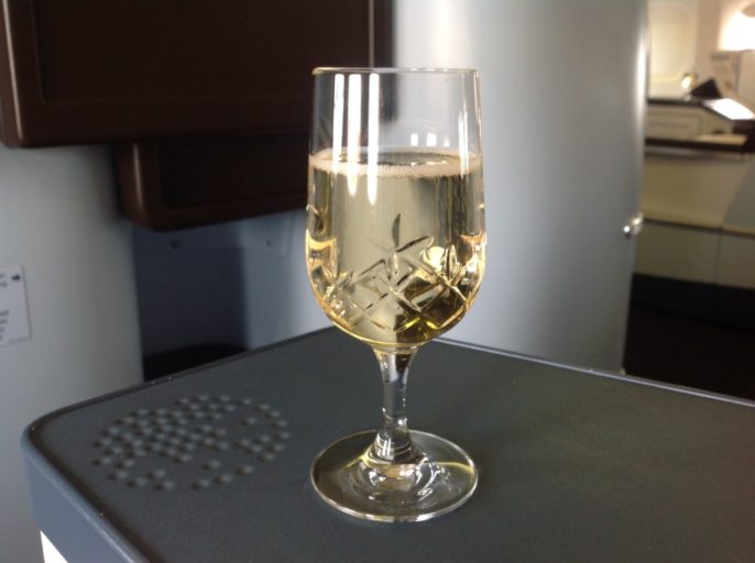 champagne, klm, business class