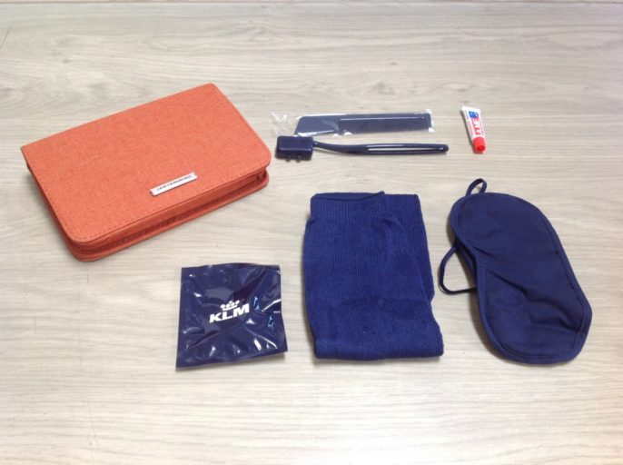 amenity kit, klm, business class, limited edition