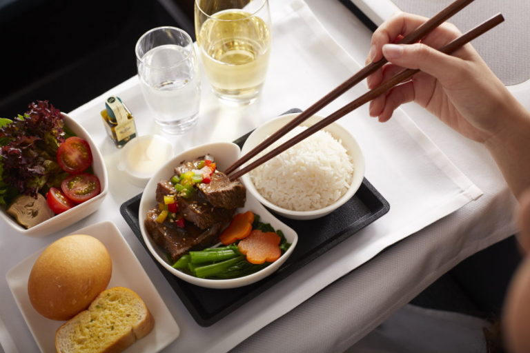 Cathay Pacific meal