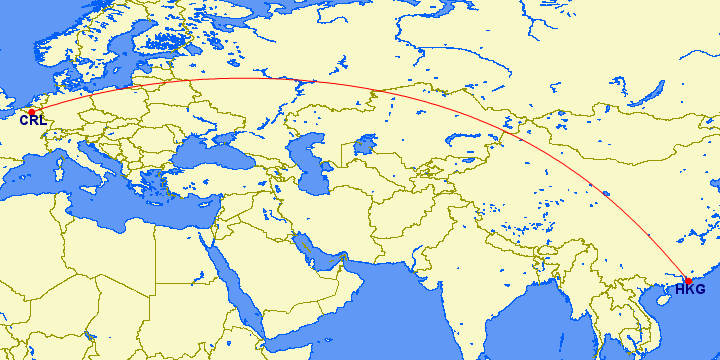 Air Belgium naar Hong Kong