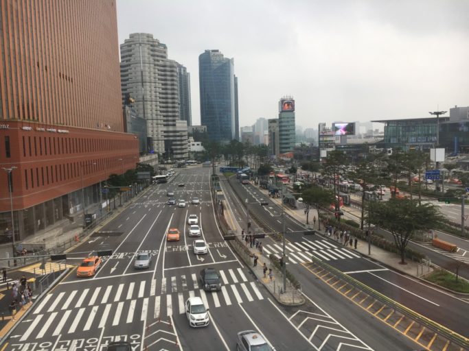 Uitzicht vanaf de Skygarden, Seoul