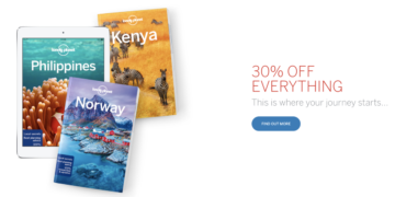 30% korting op aanschaf van je nieuwe Lonely Planet reisgids