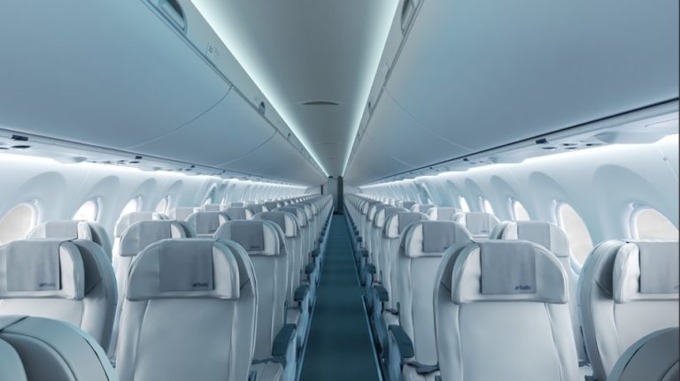 Interieur van de Bombardier CS300