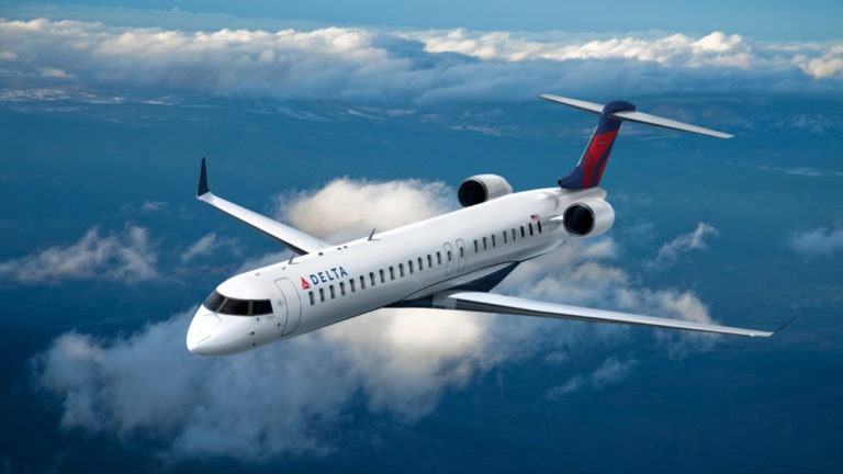 Bombardier toestel met Delta livery