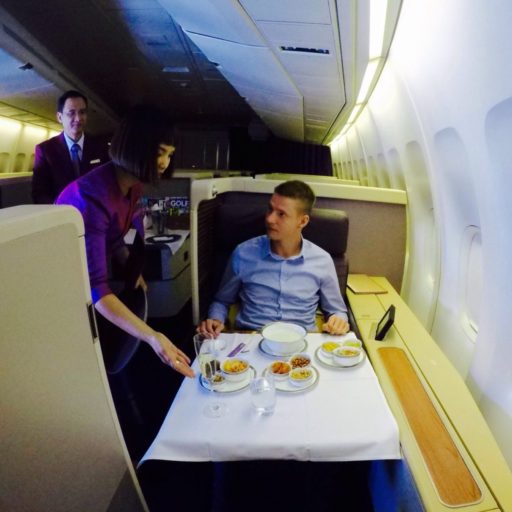 Thai airways, first class, trip report, boeing 747