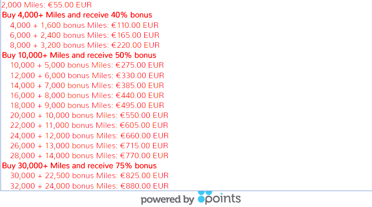 Koop Flying Blue Miles met korting