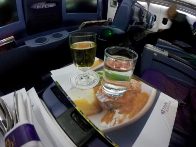 champagne, Thai airways a330, business class