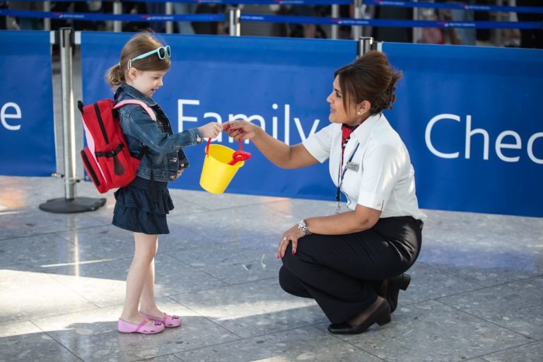 Family Check-in Zone bij British Airways (Bron: British Airways)