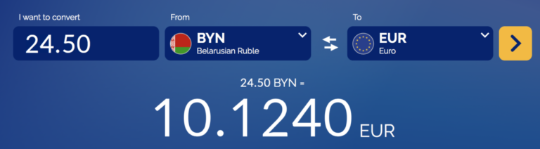 Belarus Rubel naar Euro