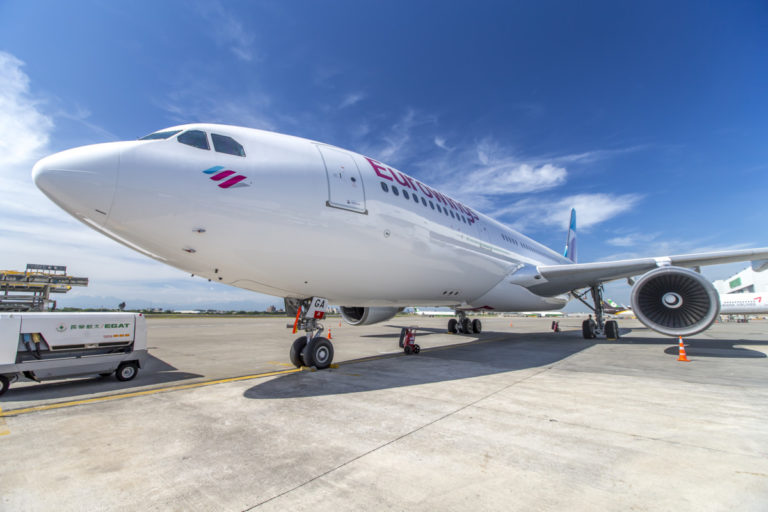 Eurowings Airbus A330-200 toestel in Taipeh (Foto: Eurowings)