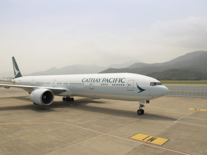 Toestel van Cathay Pacific