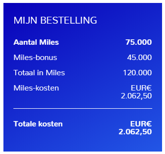 Flying Blue miles met 60% bonus