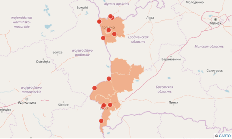 Grodno Brest Touristische zones