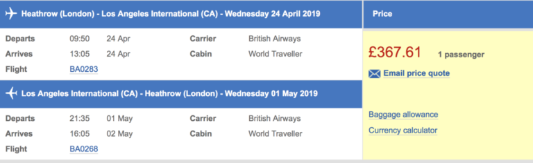 Heel de wereld in uitverkoop bij British Airways