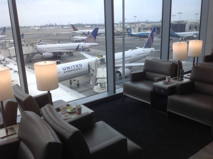 united club, united airlines, lounge, Los Angeles