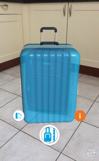 KLM voegt de Augmented Reality handbagage check aan nog een app toe.