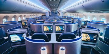 De United Polaris business class cabine (Bron: United)