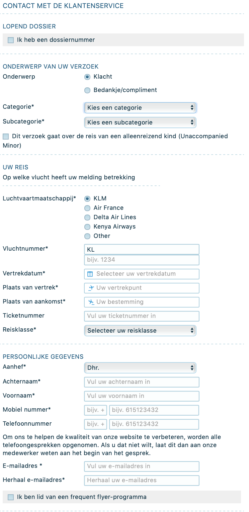 Indienen klacht of aanvragen compensatie bij KLM, hoe werkt dat?