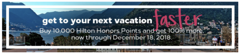 Hilton Honors buy points 100% bonus