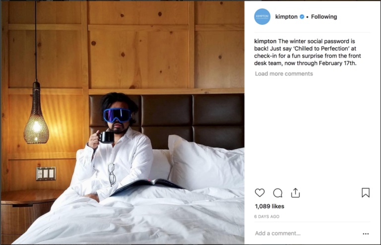 Kimpton Secret Password op sociale media (Bron: Instagram/Kimpton)