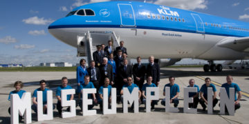 De KLM A330-200 genaamd 'Museumplein'