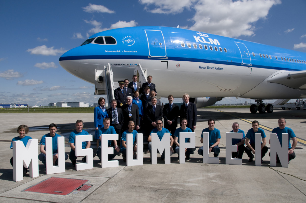 De KLM A330-200 genaamd 'Museumplein'