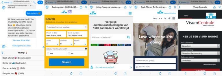 Hoe werkt de KLM Messenger App?