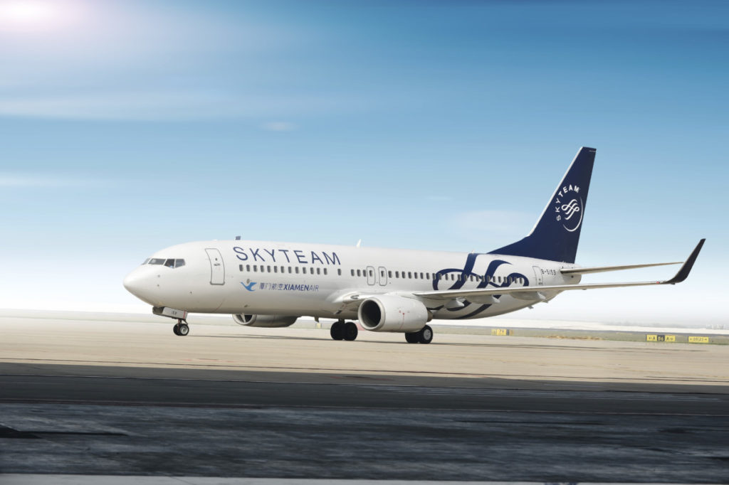 Welke toestellen vliegen er rond met een SkyTeam Livery? Xiamen Air Amsterdam