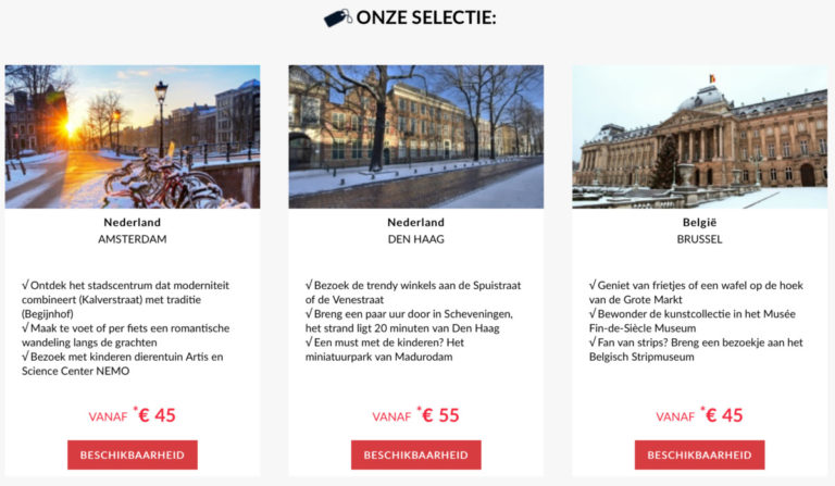 Een greep uit de aanbiedingen in de Benelux (Bron: AccorHotels)