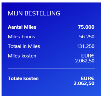 Extra Flying Blue Miles