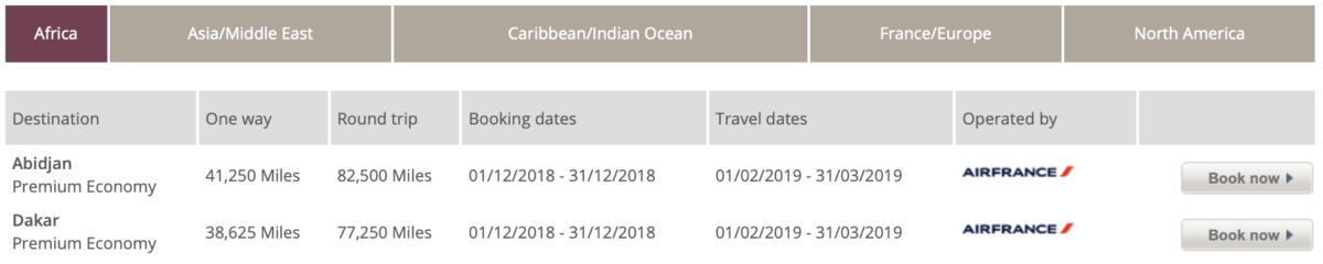 Flying Blue Promo Rewards december 2018