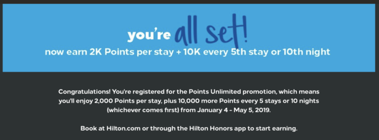 Hilton Honors Points Unlimited