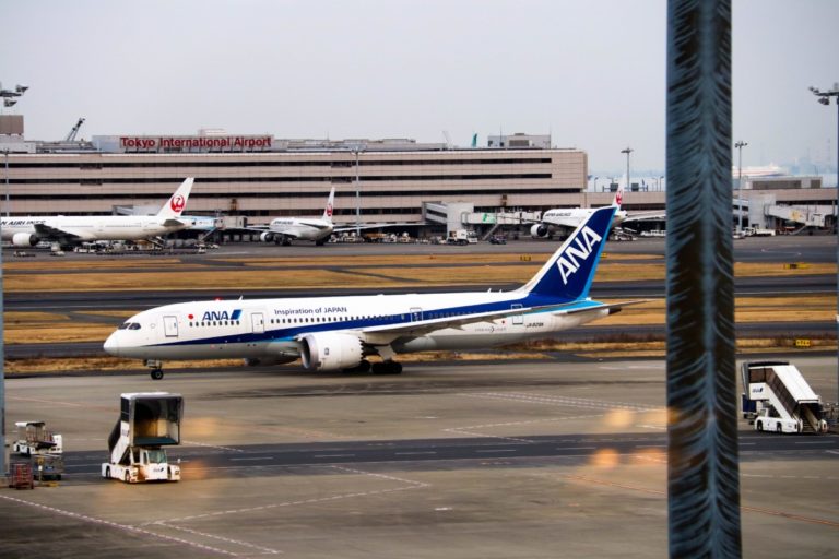 Dreamliner van All Nippon Airways op Tokyo International Airport