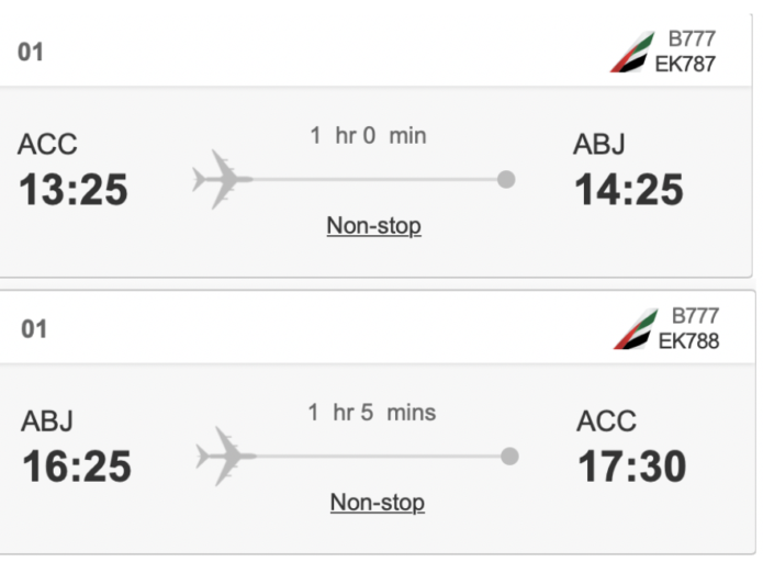 Welke Fifth Freedom Flights heeft Emirates?