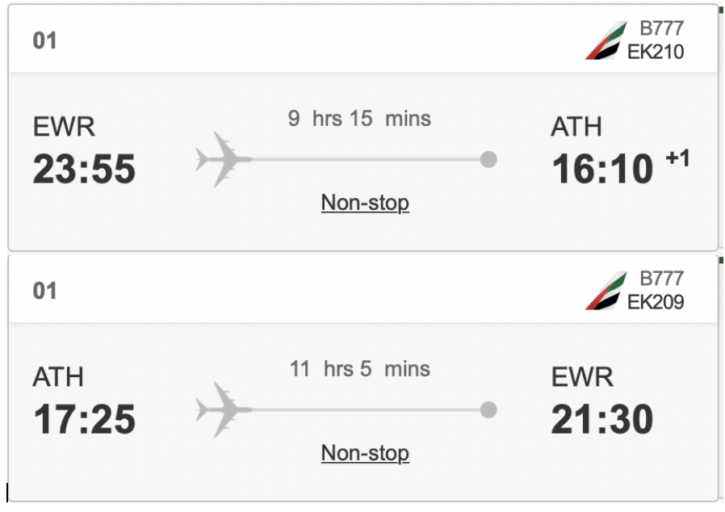 Welke Fifth Freedom Flights heeft Emirates?