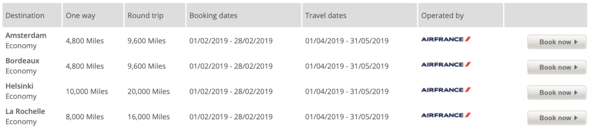 Flying Blue Promo Rewards februari 2019