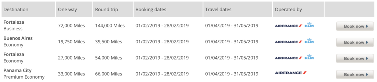 Flying Blue Promo Rewards februari 2019