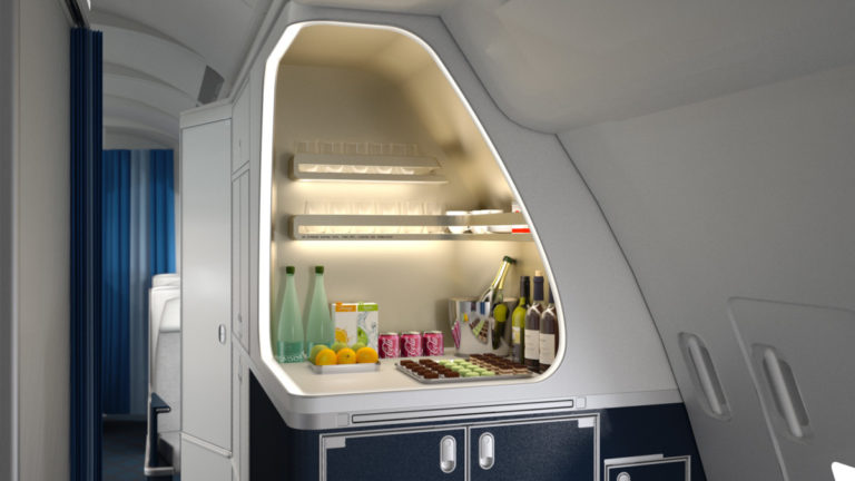 Air France A330 Business Class bar