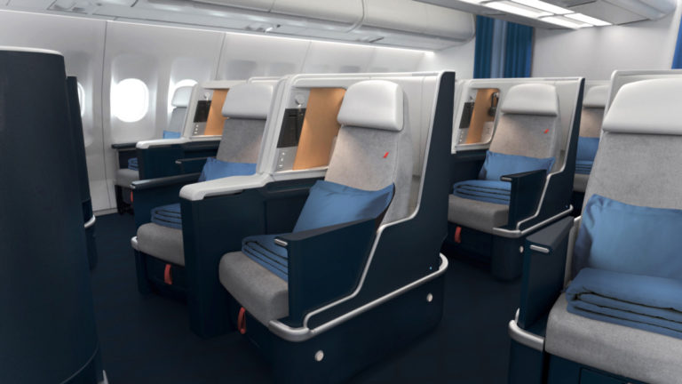 Business Class cabine in vernieuwde de A330 (Bron: Air France)