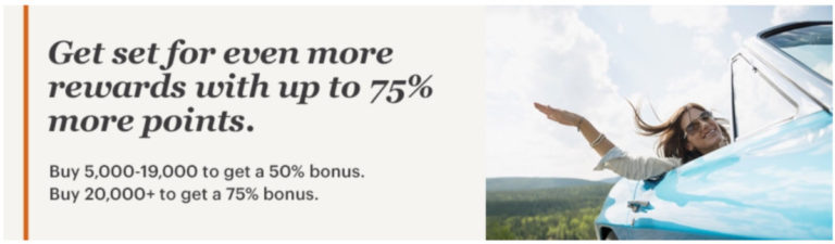 Bij aankoop van punten bij IHG krijg je tot 75% bonus punten (Bron: IHG)